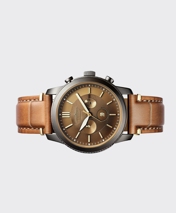 Bronze Dial Watch with Dual Subdials