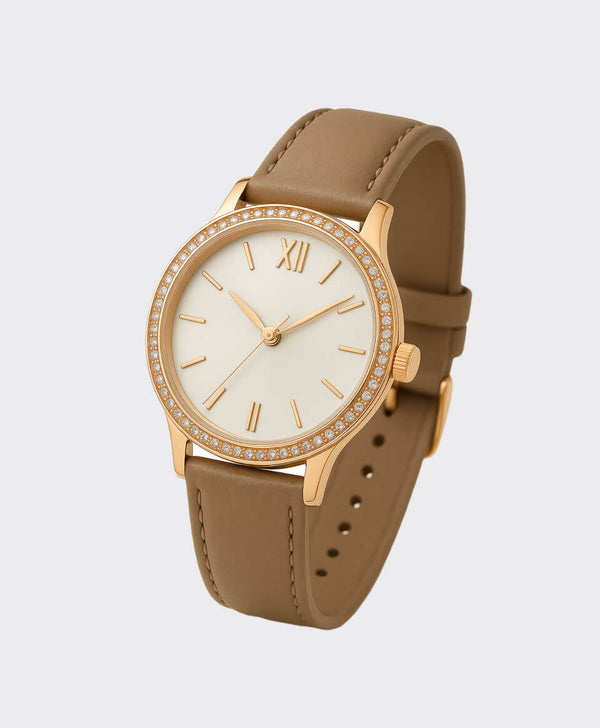 Dress Watch with Crystal Rim
