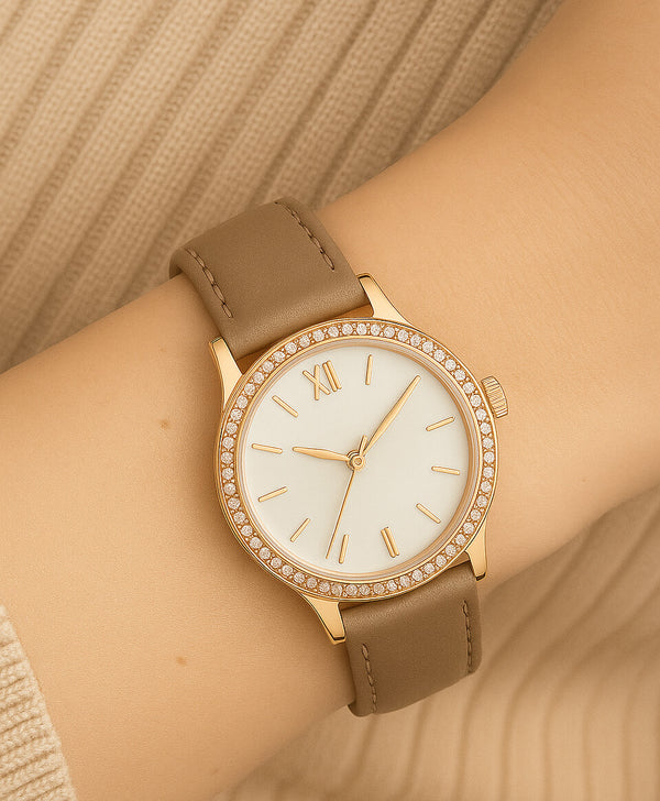 Dress Watch with Crystal Rim