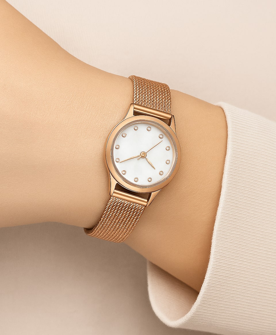 Image of Rose Gold Crystal Watch