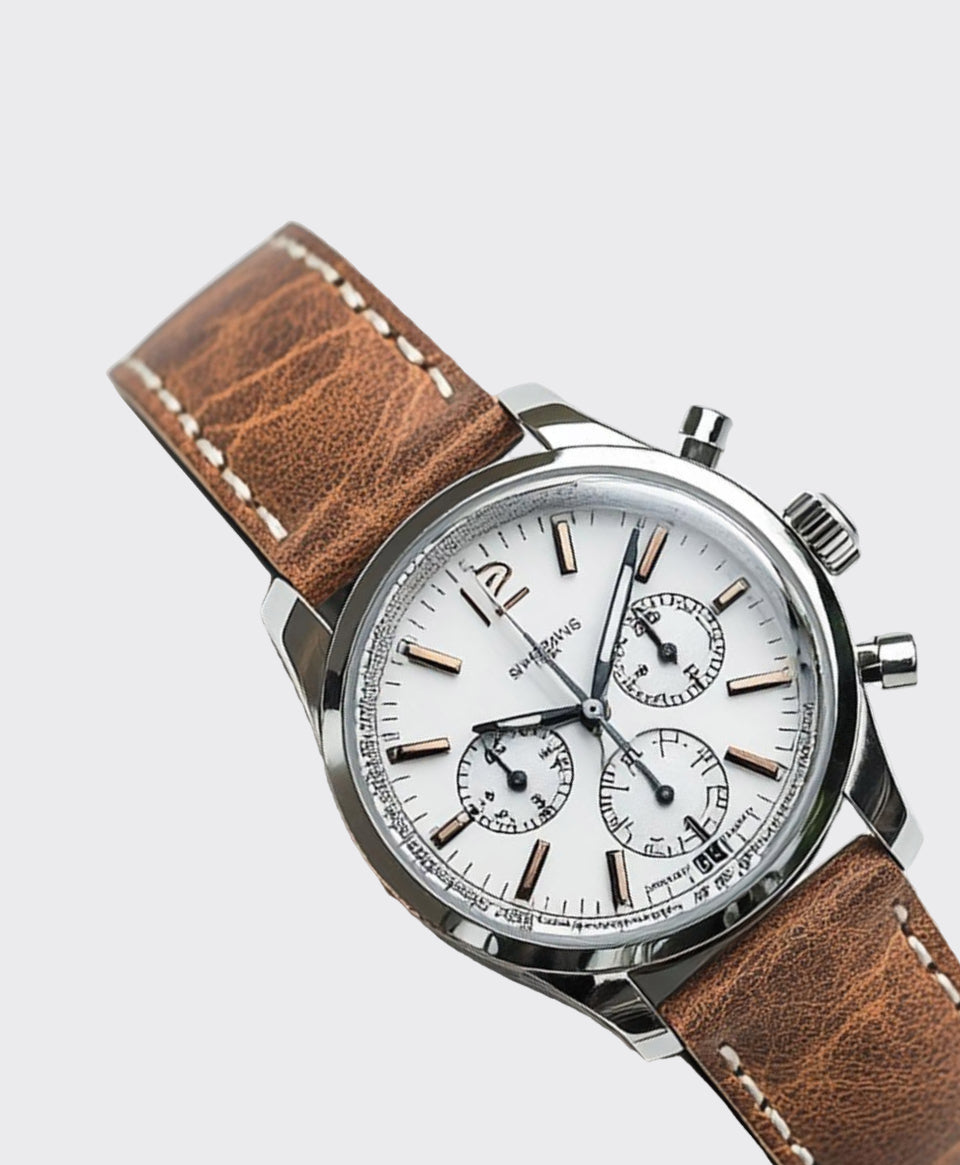 Image of Multifunction Leather Strap Watch