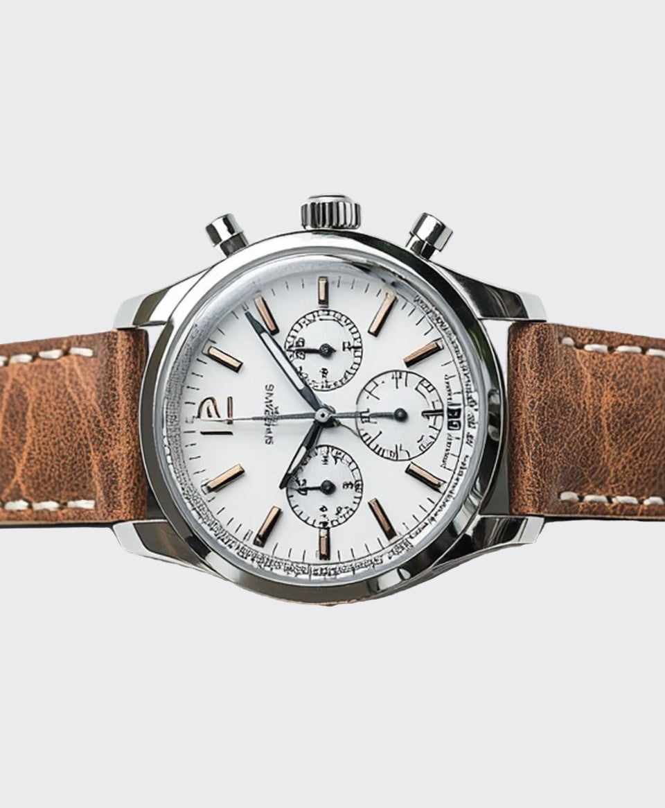 Image of Multifunction Leather Strap Watch